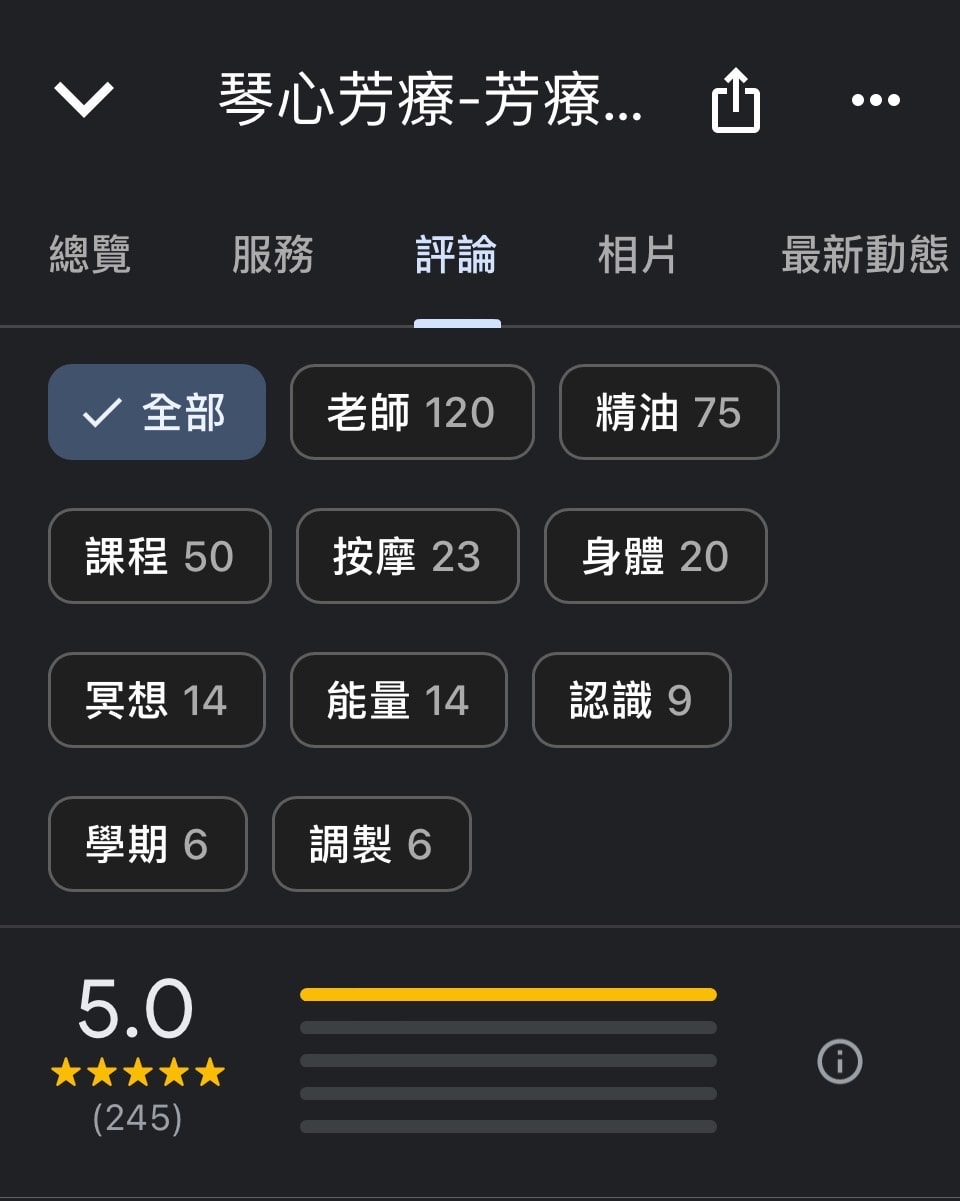 基隆芳療課學員回饋